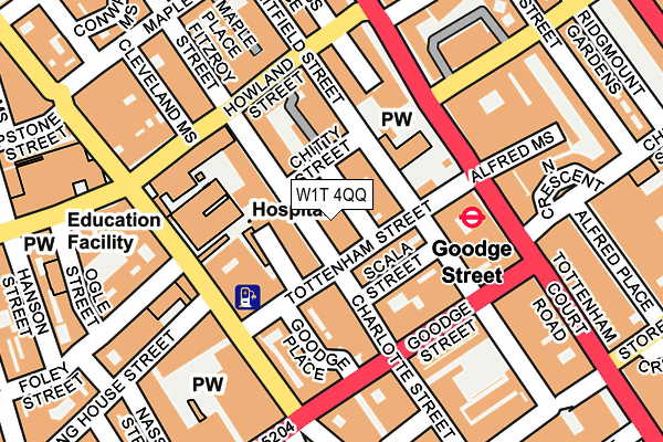 W1T 4QQ map - OS OpenMap – Local (Ordnance Survey)