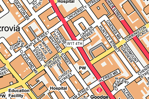 W1T 4TH map - OS OpenMap – Local (Ordnance Survey)