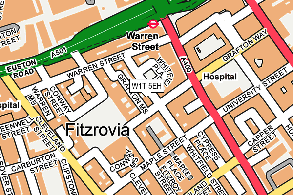 W1T 5EH map - OS OpenMap – Local (Ordnance Survey)
