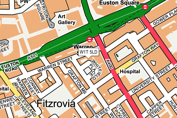 W1T 5LD map - OS OpenMap – Local (Ordnance Survey)