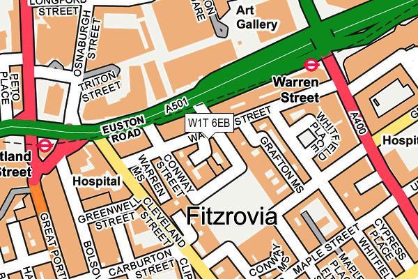 W1T 6EB map - OS OpenMap – Local (Ordnance Survey)