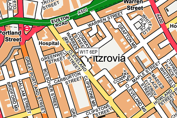 W1T 6EP map - OS OpenMap – Local (Ordnance Survey)