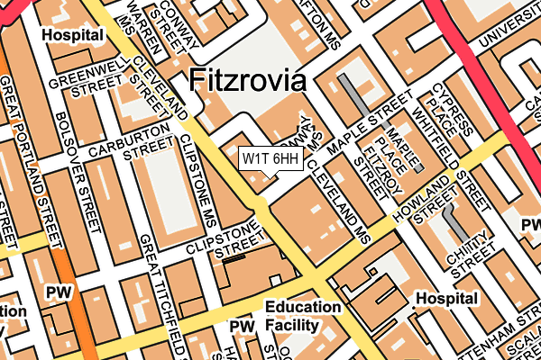 W1T 6HH map - OS OpenMap – Local (Ordnance Survey)