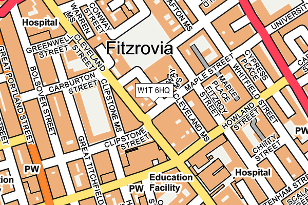 W1T 6HQ map - OS OpenMap – Local (Ordnance Survey)