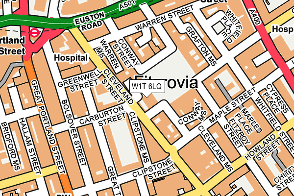 W1T 6LQ map - OS OpenMap – Local (Ordnance Survey)
