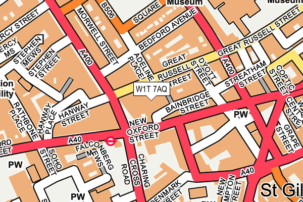 W1T 7AQ map - OS OpenMap – Local (Ordnance Survey)