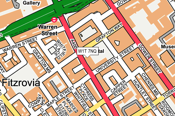 W1T 7NQ map - OS OpenMap – Local (Ordnance Survey)