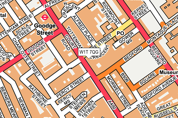 W1T 7QG map - OS OpenMap – Local (Ordnance Survey)