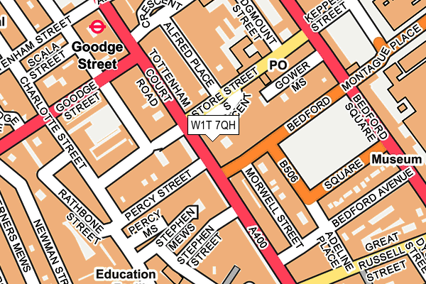 W1T 7QH map - OS OpenMap – Local (Ordnance Survey)