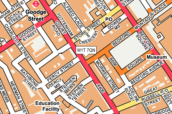 W1T 7QN map - OS OpenMap – Local (Ordnance Survey)