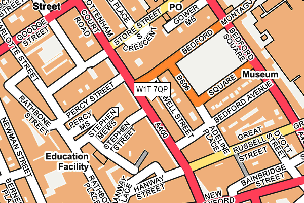 W1T 7QP map - OS OpenMap – Local (Ordnance Survey)