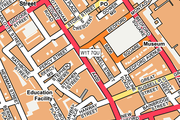 W1T 7QU map - OS OpenMap – Local (Ordnance Survey)