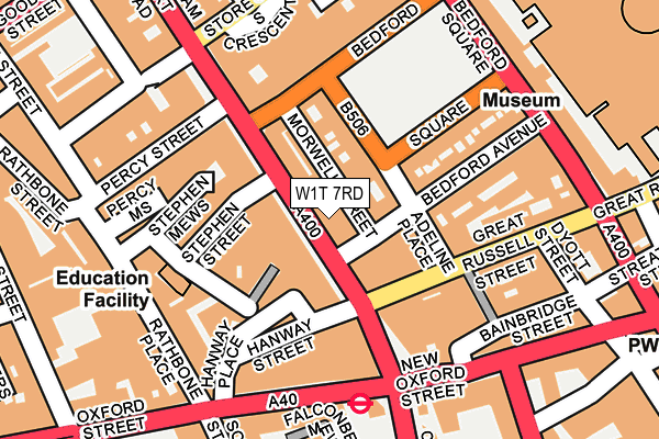 W1T 7RD map - OS OpenMap – Local (Ordnance Survey)