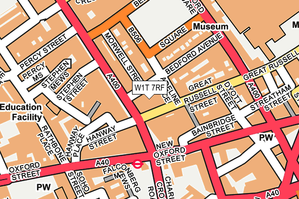 W1T 7RF map - OS OpenMap – Local (Ordnance Survey)
