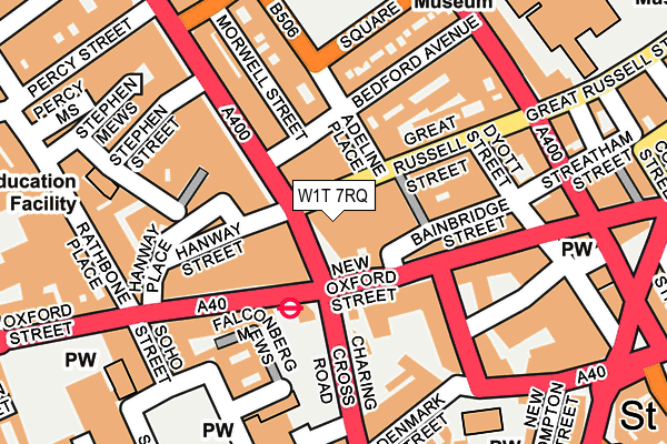 W1T 7RQ map - OS OpenMap – Local (Ordnance Survey)