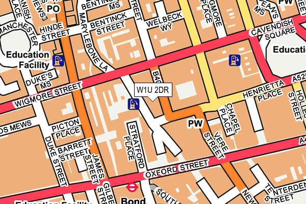 W1U 2DR map - OS OpenMap – Local (Ordnance Survey)