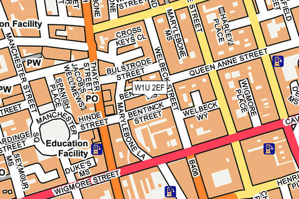 W1U 2EF map - OS OpenMap – Local (Ordnance Survey)