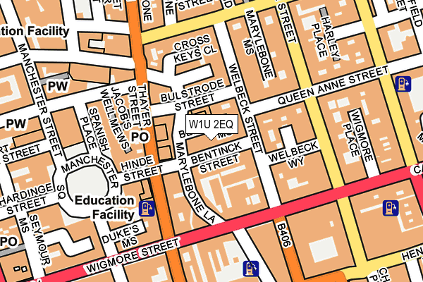 W1U 2EQ map - OS OpenMap – Local (Ordnance Survey)