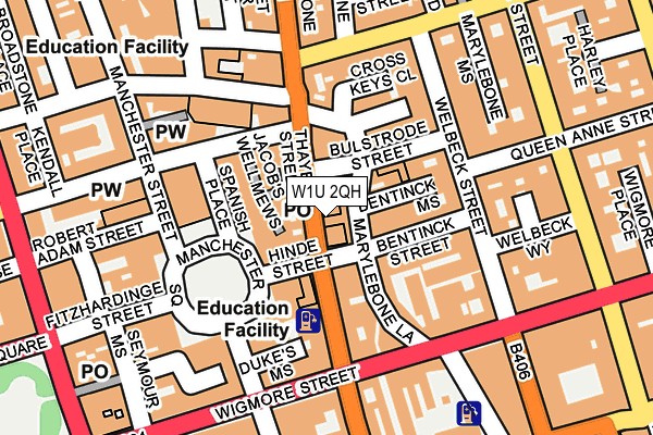 W1U 2QH map - OS OpenMap – Local (Ordnance Survey)