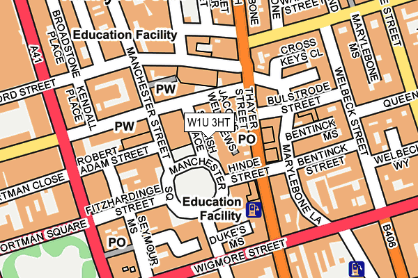 W1U 3HT map - OS OpenMap – Local (Ordnance Survey)