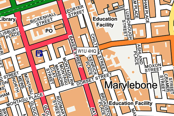 W1U 4HQ map - OS OpenMap – Local (Ordnance Survey)
