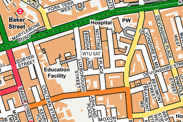 W1U 5AT map - OS OpenMap – Local (Ordnance Survey)