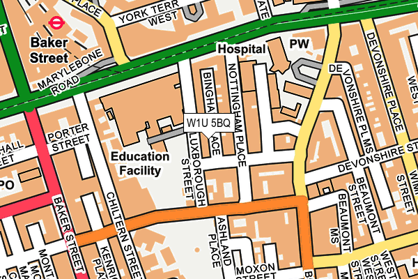 W1U 5BQ map - OS OpenMap – Local (Ordnance Survey)