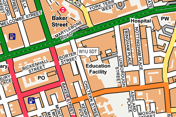 W1U 5DT map - OS OpenMap – Local (Ordnance Survey)