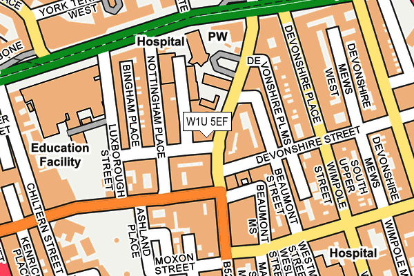 W1U 5EF map - OS OpenMap – Local (Ordnance Survey)