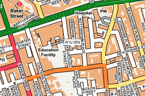 W1U 5EN map - OS OpenMap – Local (Ordnance Survey)