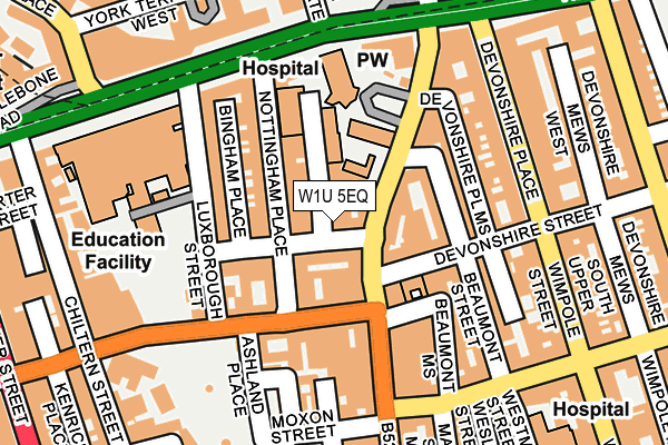 W1U 5EQ map - OS OpenMap – Local (Ordnance Survey)