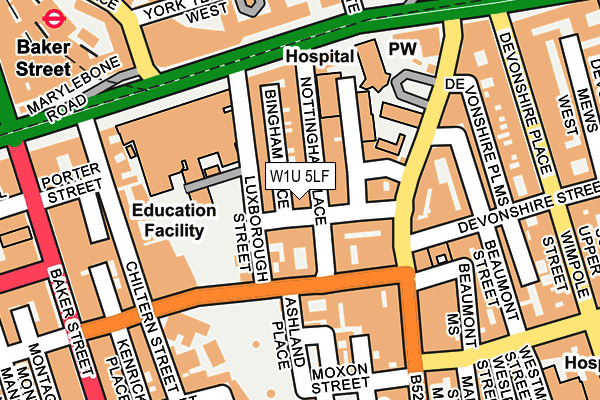 W1U 5LF map - OS OpenMap – Local (Ordnance Survey)