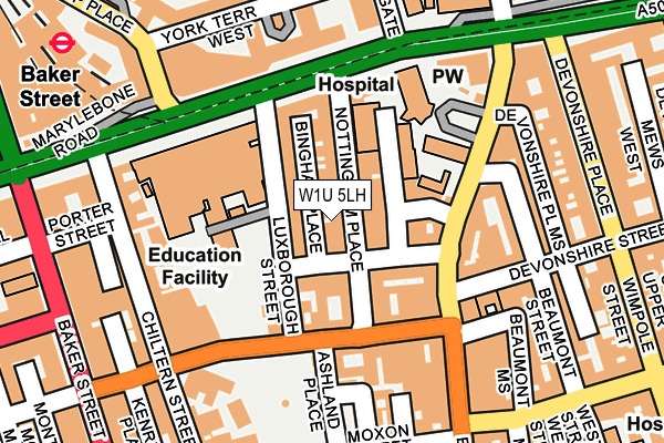 W1U 5LH map - OS OpenMap – Local (Ordnance Survey)
