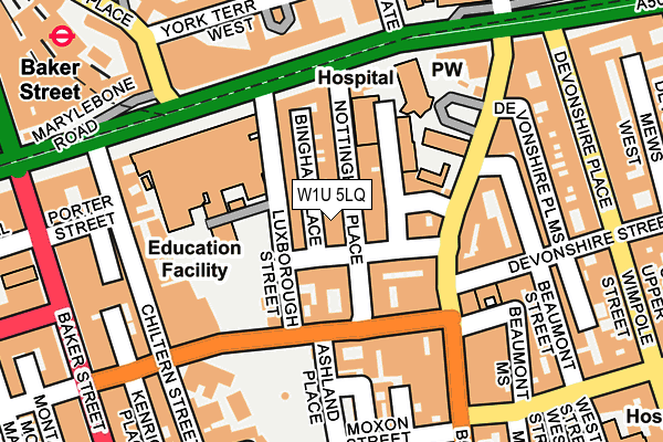 W1U 5LQ map - OS OpenMap – Local (Ordnance Survey)