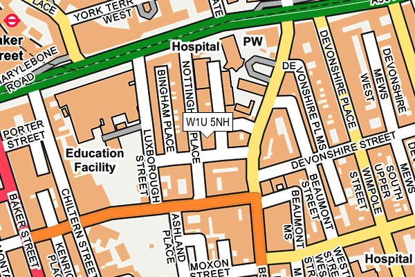 W1U 5NH map - OS OpenMap – Local (Ordnance Survey)