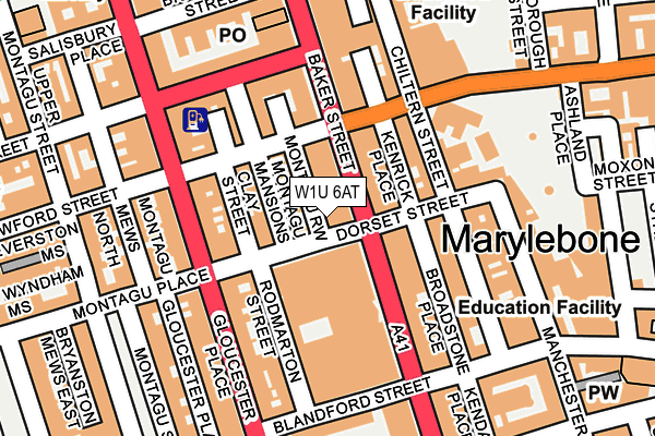 W1U 6AT map - OS OpenMap – Local (Ordnance Survey)