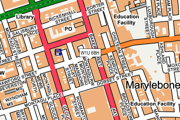 W1U 6BH map - OS OpenMap – Local (Ordnance Survey)