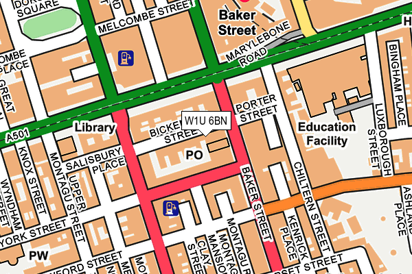 W1U 6BN map - OS OpenMap – Local (Ordnance Survey)