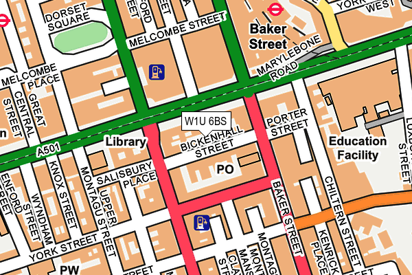 W1U 6BS map - OS OpenMap – Local (Ordnance Survey)