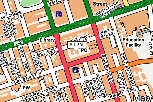 W1U 6BU map - OS OpenMap – Local (Ordnance Survey)