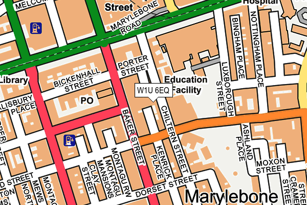 W1U 6EQ map - OS OpenMap – Local (Ordnance Survey)