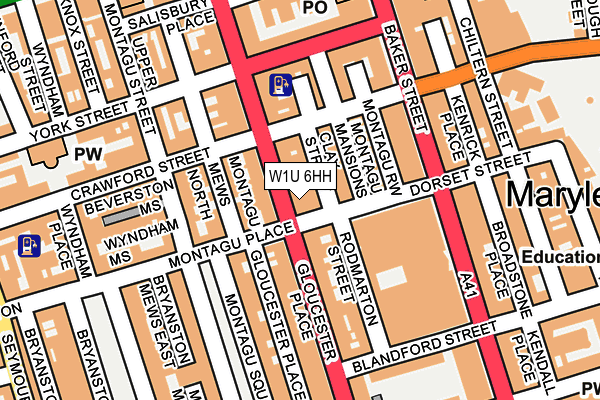 W1U 6HH map - OS OpenMap – Local (Ordnance Survey)