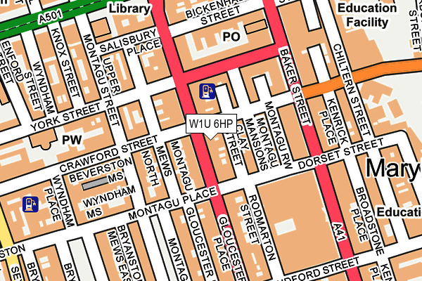 W1U 6HP map - OS OpenMap – Local (Ordnance Survey)