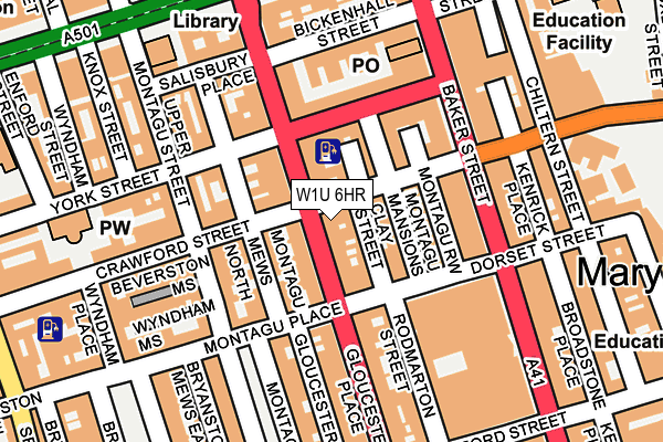 W1U 6HR map - OS OpenMap – Local (Ordnance Survey)