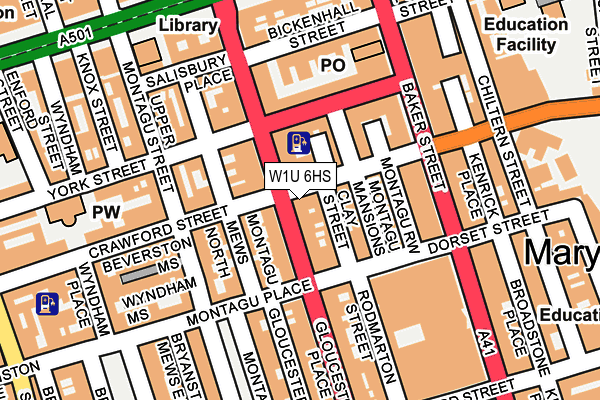 W1U 6HS map - OS OpenMap – Local (Ordnance Survey)