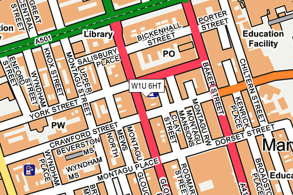 W1U 6HT map - OS OpenMap – Local (Ordnance Survey)