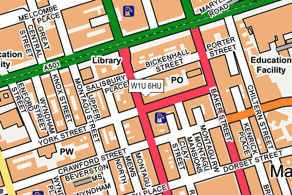 W1U 6HU map - OS OpenMap – Local (Ordnance Survey)