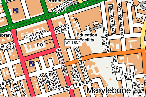 W1U 6NP map - OS OpenMap – Local (Ordnance Survey)