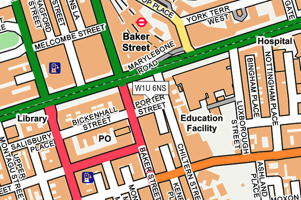 W1U 6NS map - OS OpenMap – Local (Ordnance Survey)