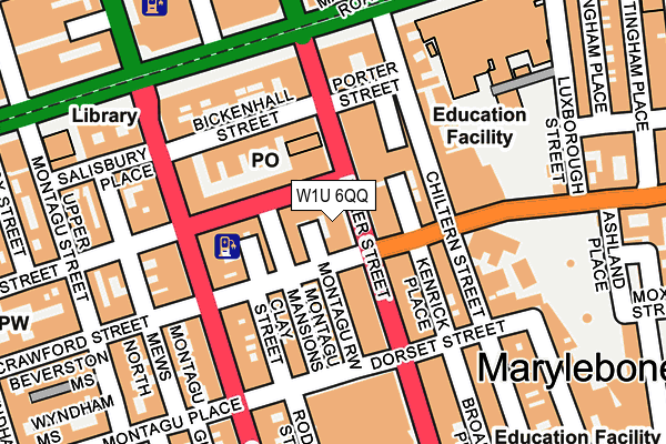 W1U 6QQ map - OS OpenMap – Local (Ordnance Survey)